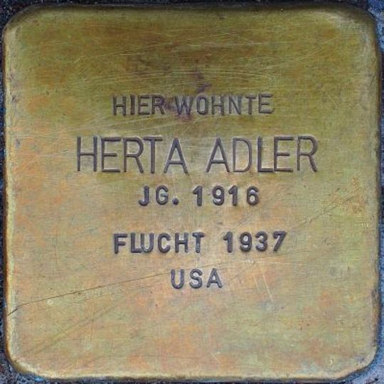 Stolperstein à la mémoire de Herta Adler
