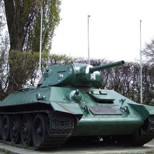 Tank at Zwyciestwa Avenue in Gdańsk