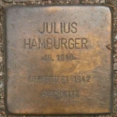 Stolperstein dedicated to Julius Hamburger