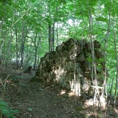 Burgruine mit bis zu drei Meter hohen Ringmauern der Hauptburg (Einzeldenkmal zu ID-Nr. 09303918) Am Schloßberg