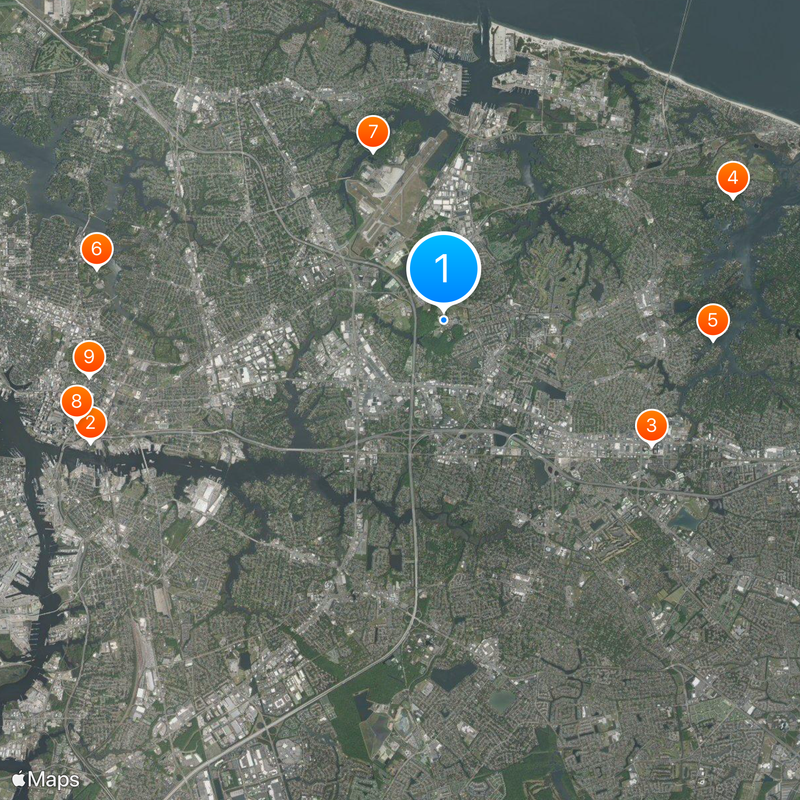 Virginia Wesleyan University Map