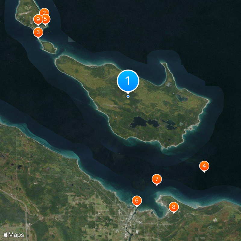 Bois Blanc Island Map