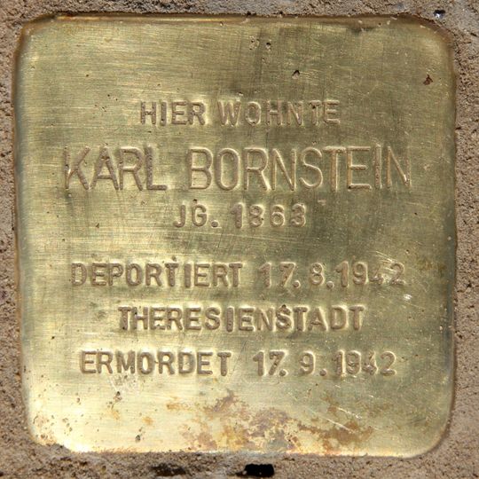 Stolperstein dedicated to Karl Bornstein