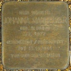 Stolperstein dedicated to Johanna Manheimer