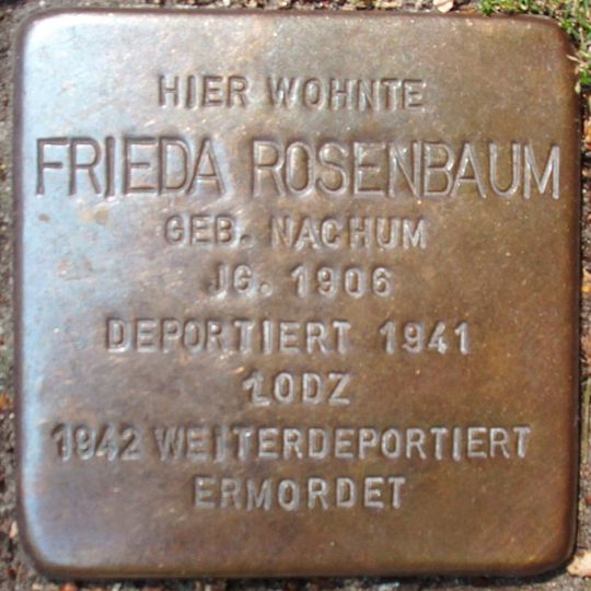 Stolperstein für Frieda Rosenbaum