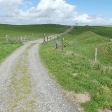 Offa's Dyke: section  on the western slope of Llanfair Hill, 1.4km south west of Burfield