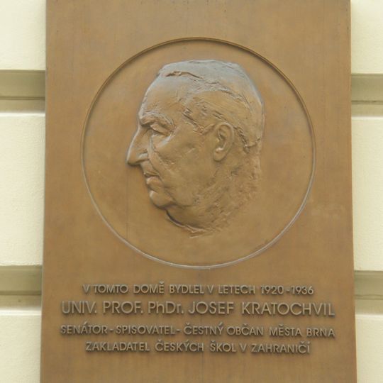 Plaque of Josef Kratochvíl