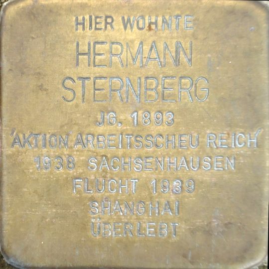 Stolperstein en memoria de Hermann Sternberg