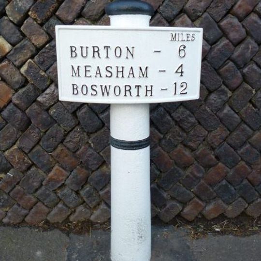 Milepost, Burton Road, by No. 6