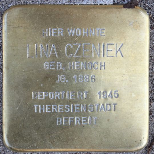 Stolperstein en memoria de Lina Czeniek
