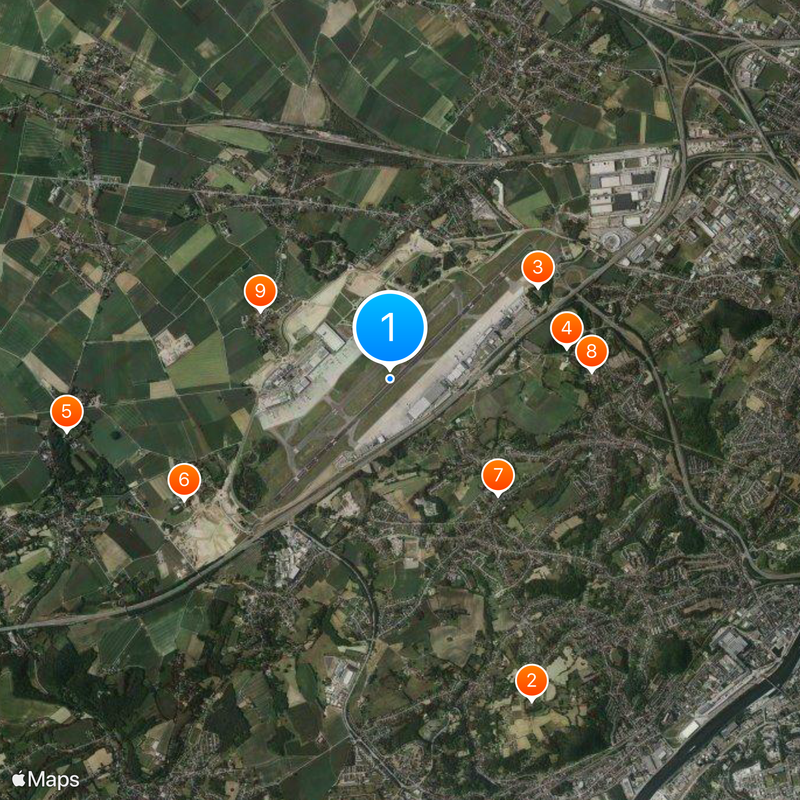 Liege Airport Map