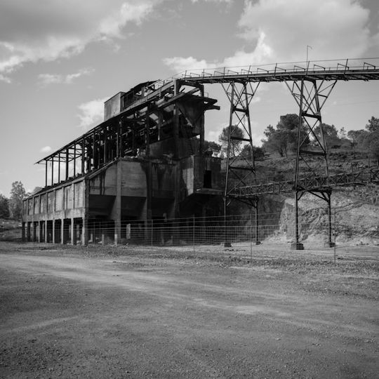 Cargadero de mineral del pozo Algaida en La Zarza