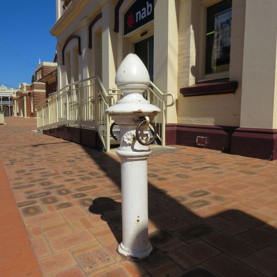 Hitching Post outside National Bank