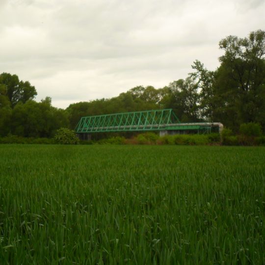 Potrubní lávka přes Odru mezi Antošovicemi a Starým Bohumínem