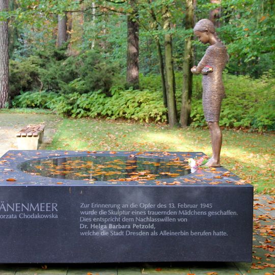 Plastik Tränenmeer, Heidefriedhof Dresden