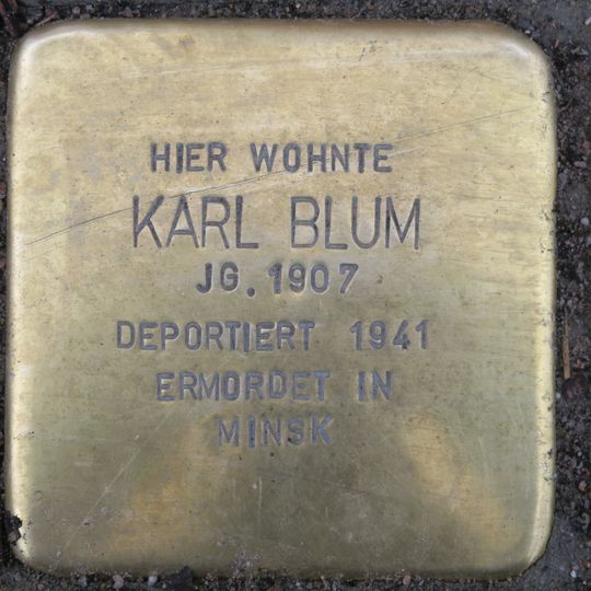 Stolperstein em memória de Karl Blum