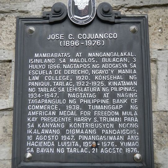 Jose C. Cojuangco historical marker