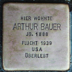 Stolperstein en memoria de Arthur Bauer