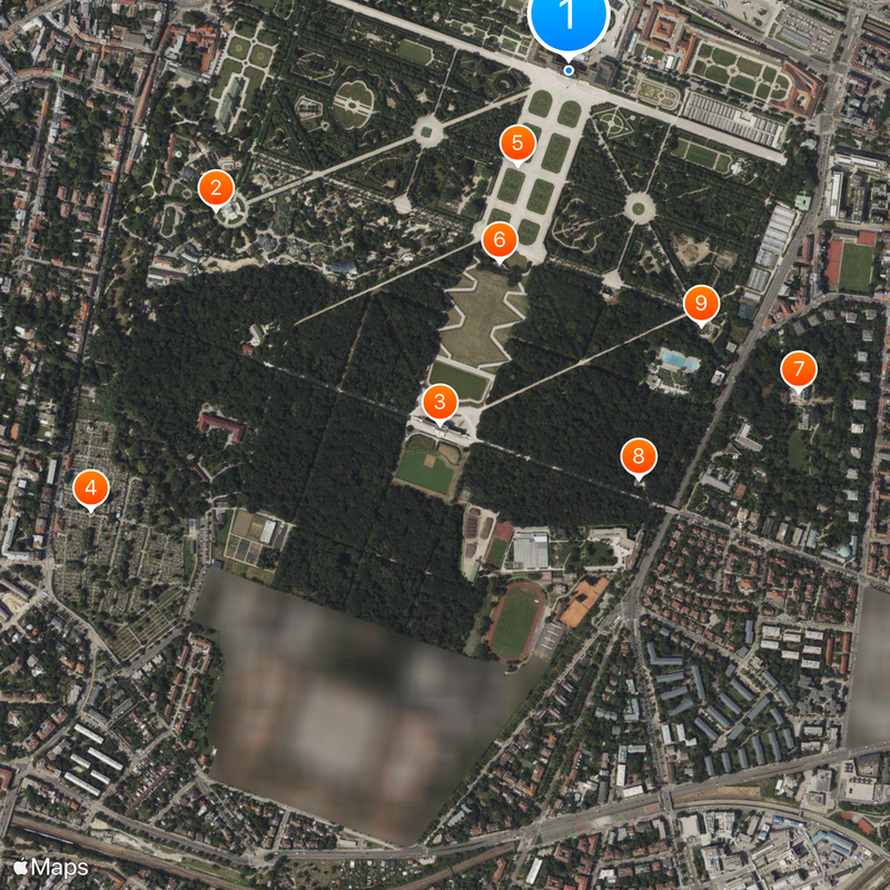 Castello di Schönbrunn Mappa