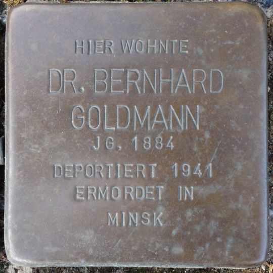 Stolperstein en memoria de Bernhard Goldmann