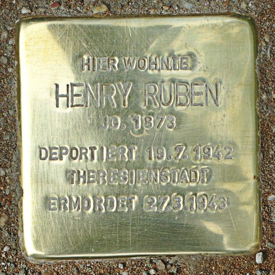 Stolperstein en memoria de Henry Ruben