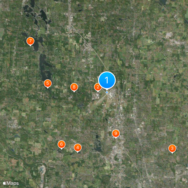 Akron-Canton Airport Map