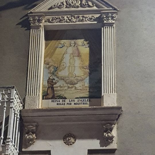 Ceramic panel of Our Lady of Angels