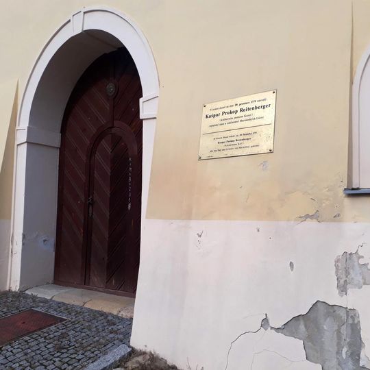 Pamětní deska Kašpara Prokopa Reitenbergra v Úterý