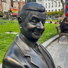 Mr Bean statue at Leicester Square