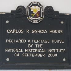 Carlos P. Garcia House historical marker