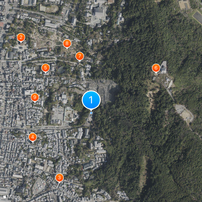 Kyoto Ryozen Gokoku Shrine Map