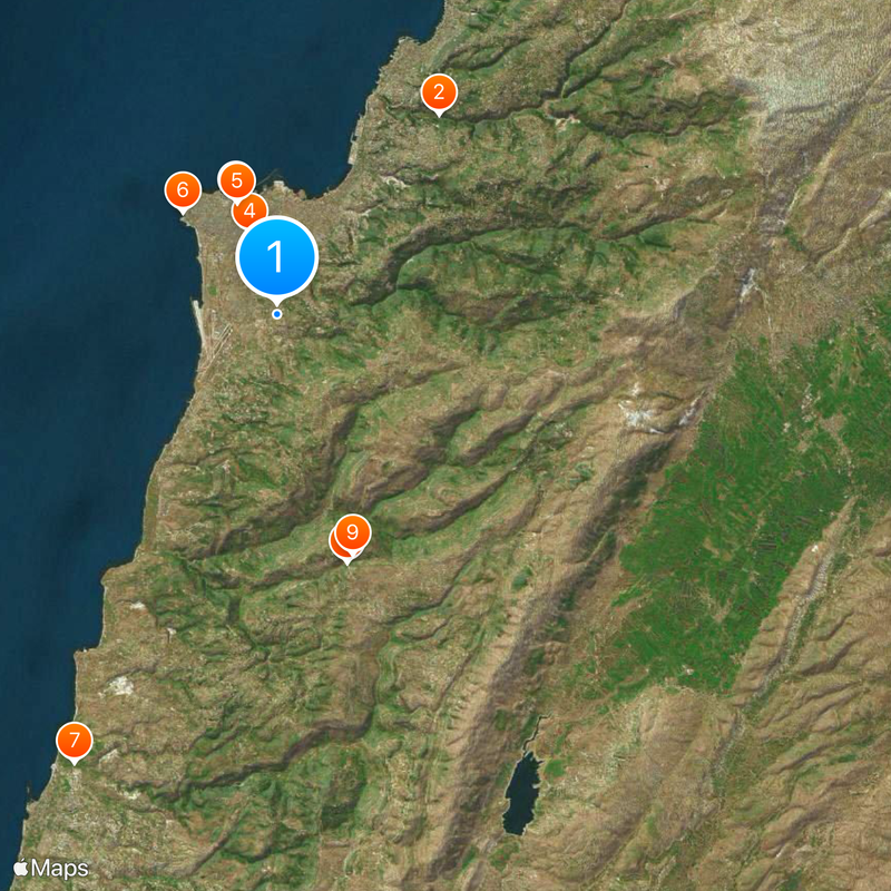 Mount Lebanon Governorate Map