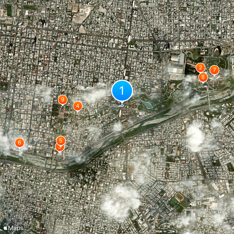 Santa Lucía riverwalk Map
