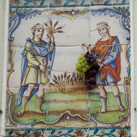 Ceramic panel of Saints Abdon and Sennen