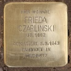 Stolperstein dedicated to Frieda Czarlinski
