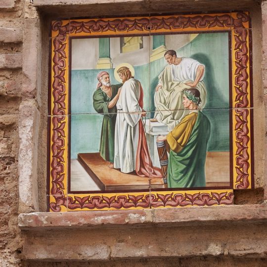 Station I of Via Crucis in Alboraia