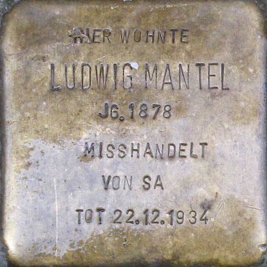 Stolperstein en memoria de Ludwig Mantel