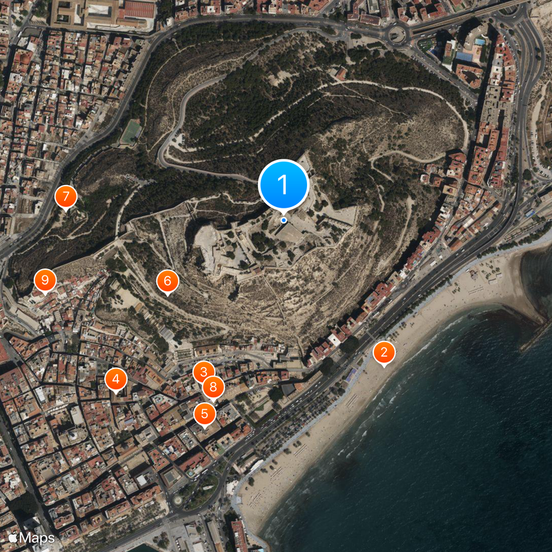 Santa Bárbara Castle Map