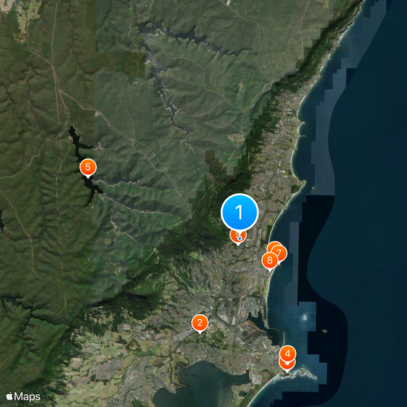 University of Wollongong Map