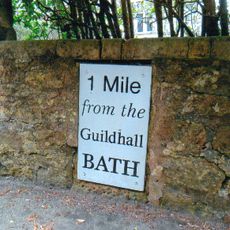 Milepost, Mead House, Landsdown Road, just S of jct with Northfields