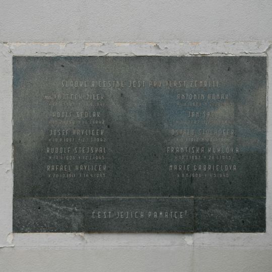 Pamětní deska obětem 2. světové války