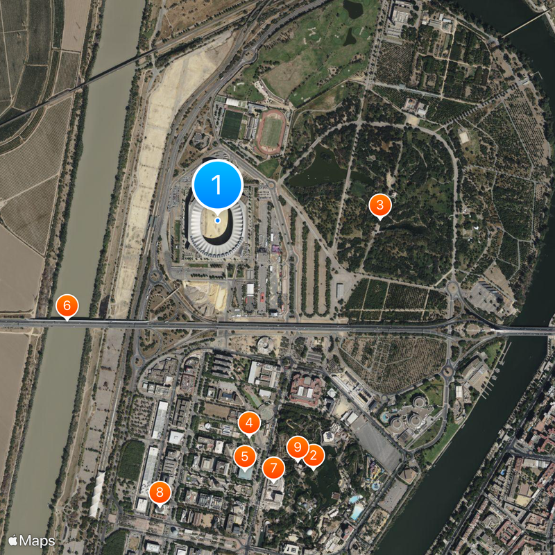 Estadio de La Cartuja Kaart