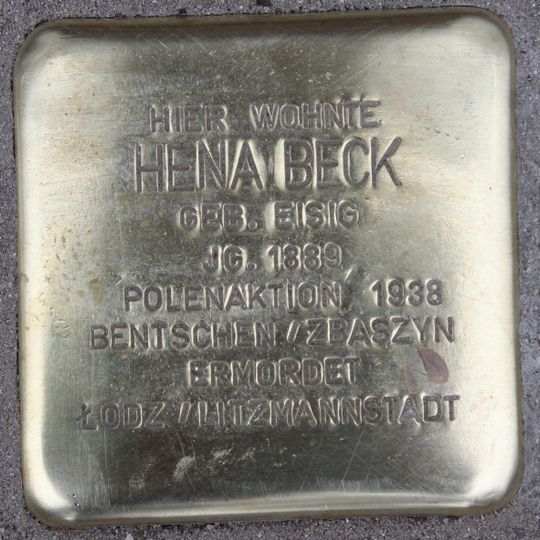 Stolperstein für Hena Beck