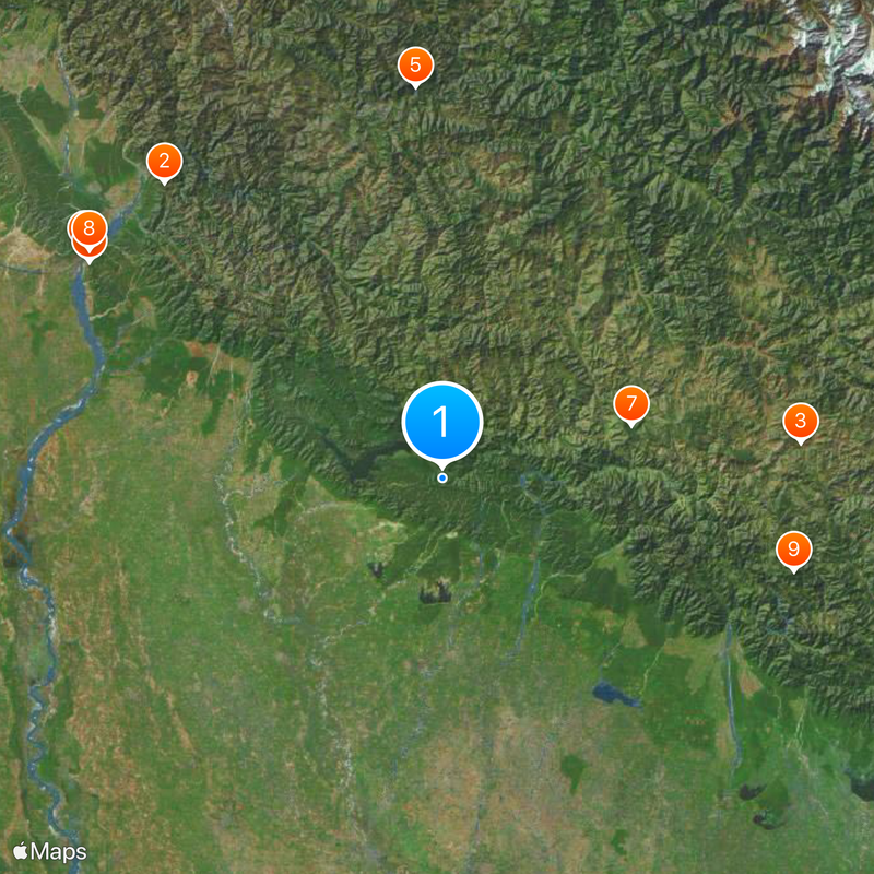 Jim Corbett National Park Kaart