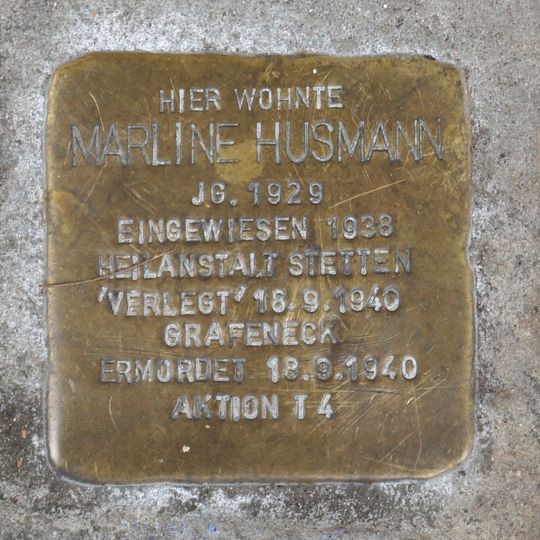 Stolperstein en memoria de Marline Husmann