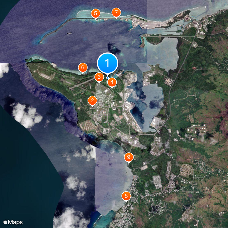 Naval Base Guam Map