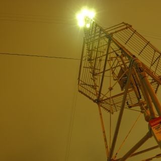 Moonlight towers in Austin, Texas