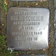 Stolperstein dedicated to Grete Scheuer