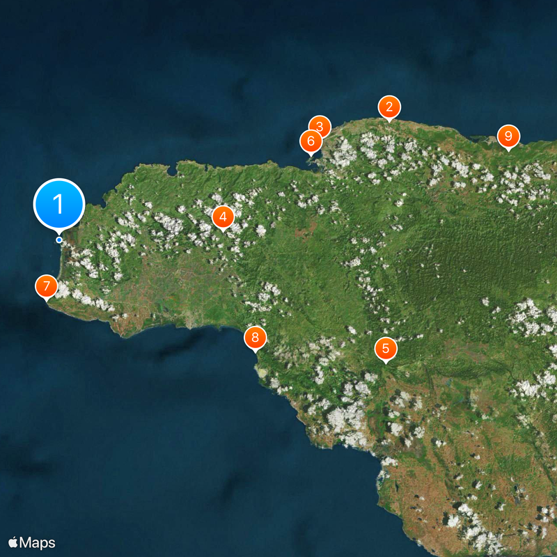 Hedonism Resorts Map