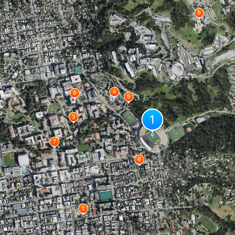 California Memorial Stadium Carte